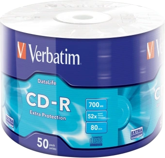 Диск CD-R Verbatim 700Mb 52x bulk (50шт) (43787) - купить недорого с доставкой в интернет-магазине