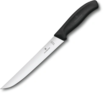 Нож кухонный Victorinox Swiss Classic (6.8103.18B) стальной разделочный лезв.180мм прямая заточка черный блистер - купить недорого с доставкой в интернет-магазине