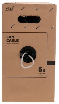 Кабель информационный Rexant 01-0041-R кат.5E U/UTP 4 пары 24AWG PVC внутренний 305м серый - купить недорого с доставкой в интернет-магазине