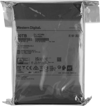 Жесткий диск WD SATA-III 20TB 0F38785/0F38643 WUH722020BLE6L4 Server Ultrastar DC HC560 512E (7200rpm) 512Mb 3.5" - купить недорого с доставкой в интернет-магазине