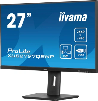 Монитор Iiyama 27" ProLite XUB2797QSNP-B1 черный IPS LED 16:9 HDMI M/M матовая HAS Piv 300cd 178гр/178гр 2560x1440 100Hz DP WQ HD 2K (1440p) USB 6.1кг - купить недорого с доставкой в интернет-магазине