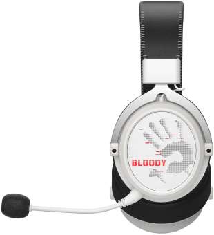 Наушники с микрофоном A4Tech Bloody MR590 Sports белый/черный 1.5м мониторные BT/Radio/3.5mm оголовье (MR590+ WIRED/SPORT WHITE) - купить недорого с доставкой в интернет-магазине