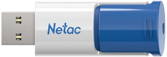 Флеш Диск Netac 64GB U182 NT03U182N-064G-32BL USB3.2 синий/белый - купить недорого с доставкой в интернет-магазине