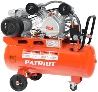 Компрессор поршневой Patriot PTR 50-450A масляный 450л/мин 50л 2200Вт оранжевый/черный - купить недорого с доставкой в интернет-магазине