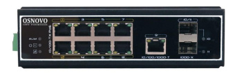 Коммутатор Osnovo SW-60812/I 8x100Мбит/с 1x1Гбит/с 2SFP 6PoE++ 300W - купить недорого с доставкой в интернет-магазине