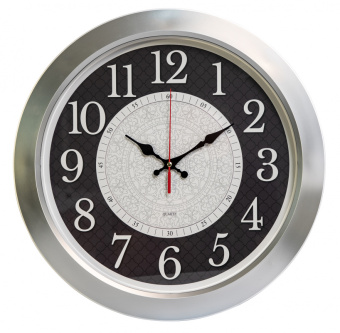 Часы настенные аналоговые Бюрократ WallC-R67P D39см серебристый (WALLC-R67P39/SILVER) - купить недорого с доставкой в интернет-магазине
