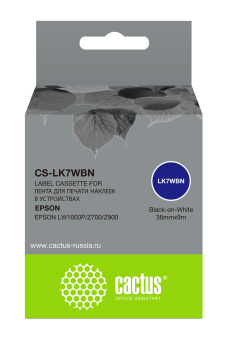Картридж ленточный Cactus CS-LK7WBN LK-7WBN черный на белом для Epson LW1000P/Z700/Z900 - купить недорого с доставкой в интернет-магазине