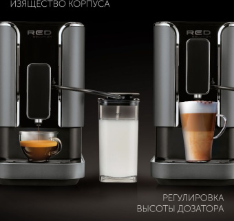 Кофемашина Red Solution Colomba RCM-1550 1470Вт серый/черный - купить недорого с доставкой в интернет-магазине