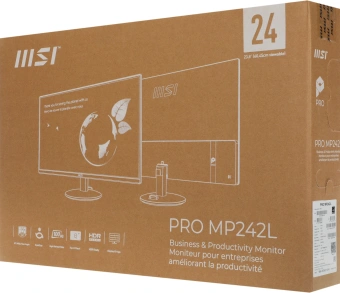 Монитор MSI 23.8" Pro MP242L черный IPS LED 16:9 HDMI матовая 250cd 178гр/178гр 1920x1080 100Hz DP FHD 3.07кг - купить недорого с доставкой в интернет-магазине