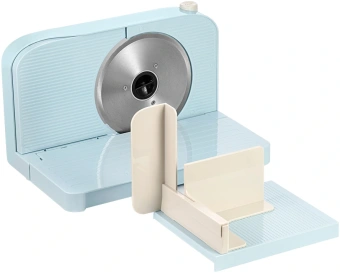 Ломтерезка Kitfort КТ-6268 150Вт (нарезка до 15мм) голубой/белый - купить недорого с доставкой в интернет-магазине