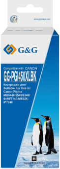 Картридж струйный G&G GG-PGI450XLBK черный (20.4мл) для Canon MG6340/5440/IP7240 - купить недорого с доставкой в интернет-магазине