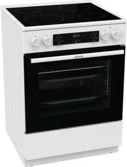 Плита Электрическая Gorenje GEC6C40WD белый стеклокерамика (без крышки) - купить недорого с доставкой в интернет-магазине