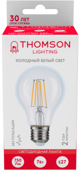 Лампа филам. Thomson Filament TH-B2330 7Вт цок.:E27 груша 220B св.свеч.бел.хол. A60 (упак.:1шт) - купить недорого с доставкой в интернет-магазине
