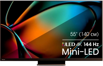 Телевизор LED Hisense 55" 55U8KQ темно-серый 4K Ultra HD 120Hz DVB-T DVB-T2 DVB-C DVB-S DVB-S2 USB WiFi Smart TV - купить недорого с доставкой в интернет-магазине