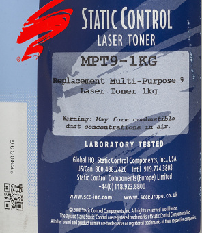 Тонер Static Control MPT9-1KG черный флакон 1000гр. для принтера HP LJ Pro PM401/ P2055/P3005/P3015 - купить недорого с доставкой в интернет-магазине