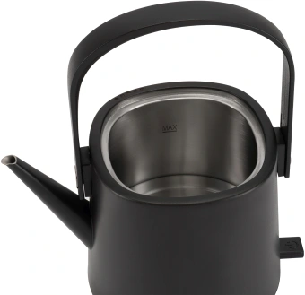 Чайник электрический Hyundai HYK-S2042 0.6л. 1000Вт черный корпус: металл - купить недорого с доставкой в интернет-магазине