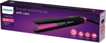 Выпрямитель Philips BHS375/00 черный макс.темп.:220С покрытие:керамико-кератиновое - купить недорого с доставкой в интернет-магазине