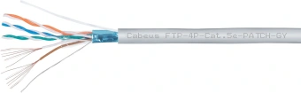 Кабель информационный Cabeus FTP-4P-CAT.5E-PATCH-GY кат.5E F/UTP 4 пары 0.55AWG PVC внутренний 305м серый - купить недорого с доставкой в интернет-магазине