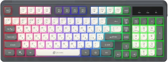 Клавиатура Оклик 731G серый/белый USB for gamer LED - купить недорого с доставкой в интернет-магазине
