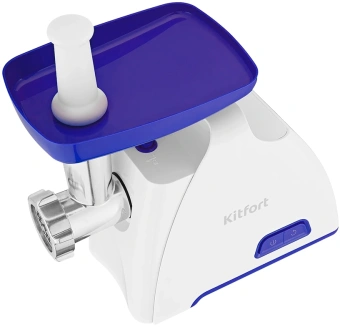 Мясорубка Kitfort КТ-2112-1 1300Вт белый/синий - купить недорого с доставкой в интернет-магазине
