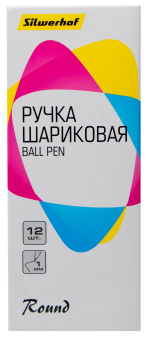 Ручка шариков. Silwerhof Round d=1мм син. черн. одноразовая ручка линия 0.7мм кругл. прозр.корпус - купить недорого с доставкой в интернет-магазине