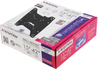 Кронштейн для телевизора Kromax OPTIMA-202 черный 15"-42" макс.25кг настенный наклон - купить недорого с доставкой в интернет-магазине