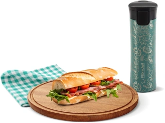 Термокружка для напитков Rondell Arabesco RDS-1967 0.57л. зеленый картонная коробка - купить недорого с доставкой в интернет-магазине