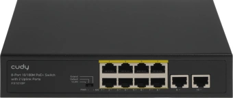 Коммутатор Cudy FS1010P (L2) 10x100Мбит/с 8PoE+ 120W неуправляемый - купить недорого с доставкой в интернет-магазине