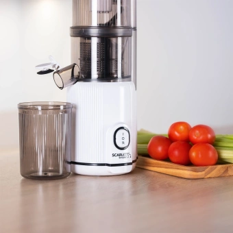 Соковыжималка шнековая Scarlett SC-JE50S63 400Вт рез.сок.:600мл. белый - купить недорого с доставкой в интернет-магазине