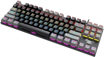 Клавиатура Оклик K600X механическая черный/серый USB Multimedia for gamer LED - купить недорого с доставкой в интернет-магазине