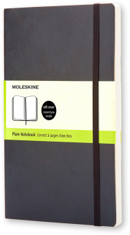 Блокнот Moleskine CLASSIC SOFT QP618 Large 130х210мм 192стр. нелинованный мягкая обложка черный - купить недорого с доставкой в интернет-магазине