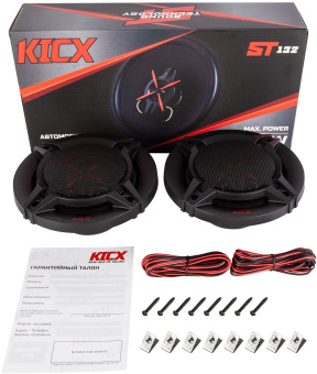 Колонки автомобильные Kicx ST 132 80Вт 89дБ 4Ом 13см (5дюйм) (ком.:2кол.) коаксиальные трехполосные - купить недорого с доставкой в интернет-магазине