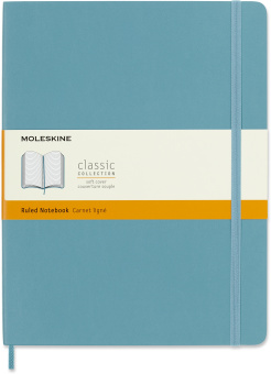 Блокнот Moleskine CLASSIC SOFT QP621B35 XLarge 190х250мм 192стр. линейка мягкая обложка голубой - купить недорого с доставкой в интернет-магазине