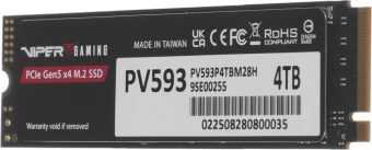 Накопитель SSD Patriot PCIe 5.0 x4 4TB PV593P4TBM28H Viper VP593 M.2 2280 - купить недорого с доставкой в интернет-магазине