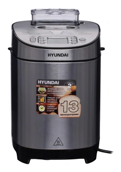 Хлебопечь Hyundai HYBM-M0313G 600Вт серебристый/черный - купить недорого с доставкой в интернет-магазине