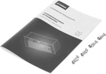 Вытяжка встраиваемая Hyundai HBB 6030 W белый управление: кнопочное (1 мотор) - купить недорого с доставкой в интернет-магазине