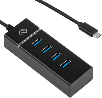 Разветвитель USB-C Digma DHUB-4USB-C-3.0 4порт. черный - купить недорого с доставкой в интернет-магазине