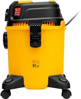 Строительный пылесос Denzel RVC20 1400Вт (уборка: сухая/сбор воды/выдув) желтый - купить недорого с доставкой в интернет-магазине