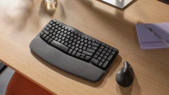 Клавиатура Logitech Wave Keys графитовый USB беспроводная BT/Radio slim Ergo LED (подставка для запястий) (920-012319) - купить недорого с доставкой в интернет-магазине