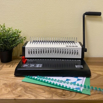 Переплетчик Office Kit B2116 A4/перф.13л.сшив/макс.450л./пластик.пруж. (4.5-45мм) - купить недорого с доставкой в интернет-магазине