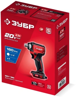 Винтоверт Зубр ВБУ-180 40Вт аккум. патрон:HEX - купить недорого с доставкой в интернет-магазине