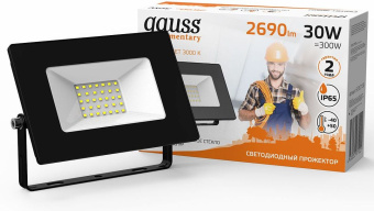 Прожектор уличный Gauss Elementary 613527130 светодиодный 30Втчерный - купить недорого с доставкой в интернет-магазине