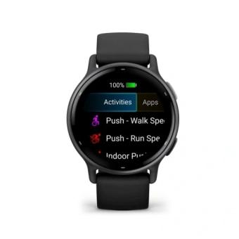 Смарт-часы Garmin Vivoactive 5 30.4мм 1.2" AMOLED корп.черный рем.черный разм.брасл.:125-190мм (010-02862-10) - купить недорого с доставкой в интернет-магазине