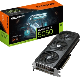 Видеокарта Gigabyte PCI-E 5.0 GV-N5050GAMING OC-8GD 1.0 NVIDIA GeForce RTX 5050 8Gb 128bit GDDR6 2632/20000 HDMIx2 DPx2 HDCP Ret - цена, купить или заказать с доставкой в интернет-магазине Видеокарта Gigabyte PCI-E 5.0 GV-N5050GAMING OC-8GD 1.0 NVIDIA GeForce RTX 5050 8Gb 128bit GDDR6 2632/20000 HDMIx2 DPx2 HDCP Ret - купить недорого с доставкой в интернет-магазине