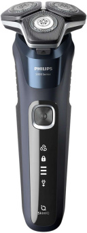 Бритва роторная Philips S5885/35 реж.эл.:3 питан.:аккум. синий/черный - цена, купить или заказать с доставкой в интернет-магазине Бритва роторная Philips S5885/35 реж.эл.:3 питан.:аккум. синий/черный - купить недорого с доставкой в интернет-магазине