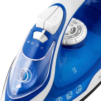 Утюг Maxwell MW-3007 2400Вт белый/синий - купить недорого с доставкой в интернет-магазине