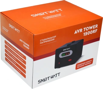 Стабилизатор напряжения Smartwatt AVR Tower 1500RF 1500ВА черный - купить недорого с доставкой в интернет-магазине