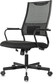 Кресло руководителя Бюрократ CH Balance черный TW SQU BL TW-11 сетка/ткань крестов. металл черный - купить недорого с доставкой в интернет-магазине