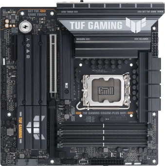 Материнская плата Asus TUF GAMING B860M-PLUS WIFI Soc-1851 Intel B860 4xDDR5 mATX AC`97 8ch(7.1) 2.5Gg RAID+HDMI+DP - купить недорого с доставкой в интернет-магазине