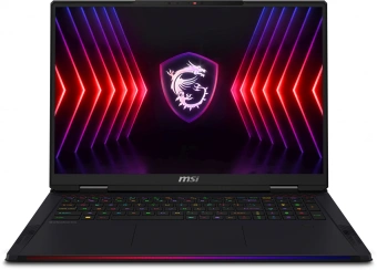 Ноутбук MSI Raider A18 HX A9WJG-216RU Ryzen 9 9955HX3D 64Gb SSD2Tb NVIDIA GeForce RTX 5090 24Gb 18" IPS UHD+ (3840x2400) Windows 11 Home black WiFi BT Cam (9S7-182L72-216) - купить недорого с доставкой в интернет-магазине